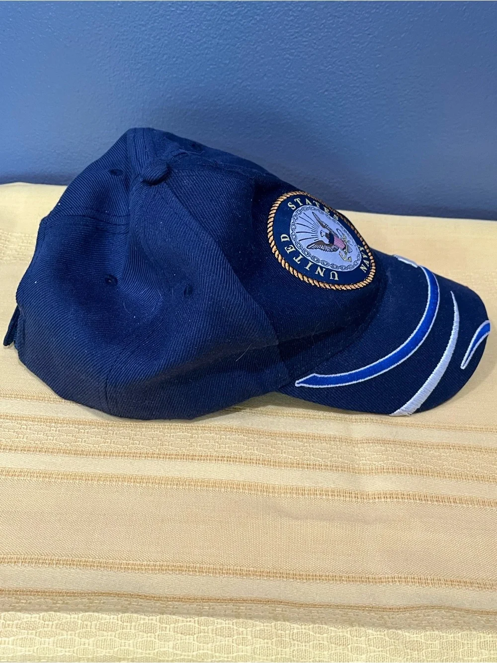 ⚓️ US Navy Ball Cap - Adjustable Veteran Hat - Blue/White